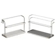 Double Cup Holder Home Desktop Upside Down Draining Rack Storage Shelf Organiser