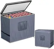 ZILOMI Chest Freezer Cover, Outdoor Deep Cover Waterproof, Fit for 7.0 Cubic Feet (40''L X 25''W 35''H),480D Oxford with zipper, No need to disassemble, Gray, Grey