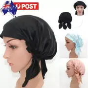Women 100% Pure Silk Night Cap Soft Sleeping Cap Hair Wrap Bonnet for Hair Care