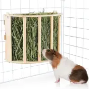 Guinea Pig Hay Feeder Wooden Rabbit Hay Feeder Big Volume Bunny Hay Holder Ha...