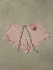 Brand New Peter Alexander Pink PJ Shorts - Size M - Frill Trim