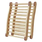 2 Pack Sauna Backrest Sauna Accessories, Sauna Backrest , Wooden Sauna Backrests Slip- and Ergonomic S-Shape Wood Color