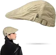 [huablo] Women Flat Ivy Gatsby Newsboy Hats Adjustable Irish Cabbie Cotton Cap for Men Foldable
