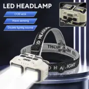 USB Rechargeable LED Headlamp Motion Sensor Head Torch Flashlight Headlight Lamp