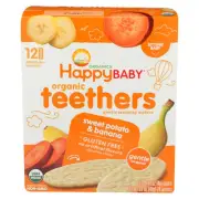 Organic Teethers Sweet Potato And Banana 1.7 Oz(Case Of 6) By Happy Baby Food