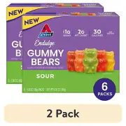 (2 pack) Atkins Endulge Sour Gummy Bears, 6 Count