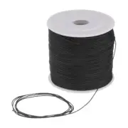 0.6mm Nylon Satin Cord 164 Yards Bracelet String Beading Thread Black