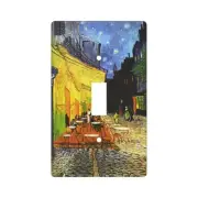 Light Switch Cover 1-Gang, Cafe Terrace Single Toggle Wall Plate Cover Decora...