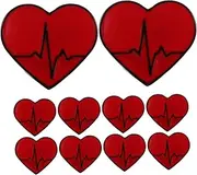 [WRITWAA] Love Brooch Dress Pin Enamel Lapel Pin Valentines Day Brooch Doctor Lapel Pin Shawl Pin Shirt Pin Electrocardiogram Brooch Heart Shape Breastpin Scarf Pin Red Zinc Alloy
