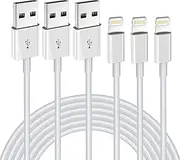 iPhone Charger 3Pack 6FT MFi Certified Lightning Cable Fast Charging Cords Apple Charger Compatible with iPhone 13 12 11 XS XR X Pro Max Mini 8 7 6S 6 Plus 5S SE iPad iPod AirPods