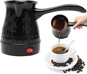 Turkish Coffee Maker, 500 ml Electric Coffee Pot, Espresso Maker, Induction Coffee Maker with Handle, Electric Turkish Coffee Pot for Tea Mocha, Coffee Maker for Home, Office, Travel