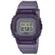 【CASIO 卡西歐】 G-SHOCK 經典方型金屬錶殼 半透明錶帶 電子錶-紫_GM-S5600MF-6_38.4mm