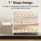 Egg Holder Transparent Store Eggs Drawer Rolling Type Fridge Egg Holder Plastic