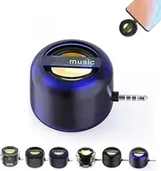 Coincidem Speaker, Coincidem Insertion Small Speakers,2025 Upgrade Portable 5X Speaker Amplifier –Plug & Play for Music/Calls, Mini Mobile Speakers with Type C Jack, Wireless (Blue,3.5mm)