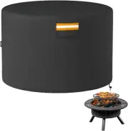 Round Gas Fire Pit 420D Cover for All Weather Outdoor Storage 38" Dia × 24"H New