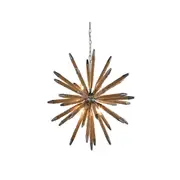 MAZZA Weathered Zinc Hardware and Natural Rope Pendant Light