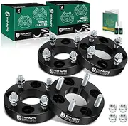 YHTAUTO 4x4 Wheel Spacers 1 Inch Compatible with EZGO Club Car Golf Cart ATV, 4x101.6mm Tire Spacers w/1/2-20 & 12.9 Grade Studs, 62mm Center Bore 4 Lug 4PCS Black Spacer