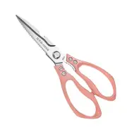 Kitchen Scissors, 9" Multi-Purpose Stainless Steel Shears for Food [Pink]