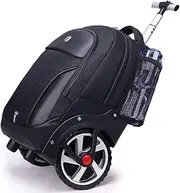 WMHYLYH Waterproof Rolling Backpack, Black, 20 inches, Simplicity