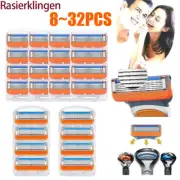 Up to 32x Replacement Blades Trimmer For Gillette Fusion Razor Shaver Shaving