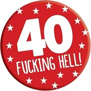 [LimaLima] 40th Birthday Badge 40 Today 76mm Pin Button Novelty Gift Men Women Him Her