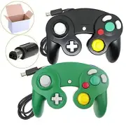Lot Of 2 Classic Wired Controllers For Wii GameCube Wii U Black And Green