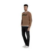 Replay Mens Lightweight Knitwear 7g Cotton Logo Knit Jumper Green
