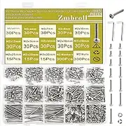 M2 Hex Socket Head Cap Screw 945Pcs Machine Screws 304 Stainless Steel Small Screws M2x4/6/7/8/10/12/14/16/18/20/25/28/30mm Metric Hex Bolt Nuts Washers with Wrench Key