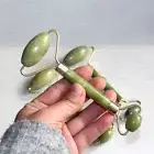 Natural Jasper Quartz Facial Massage Roller Face Body Massager Jade Crystal
