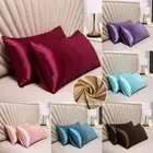 Rectangle Simulated Silk Pillowcase Comfort Pillowslip Pillowcase Pillow Cover Q