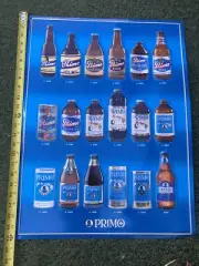 Primo Hawaiian Beer Sign (new) Tiki Bar Metal Tacker - Historic Bottle Sign