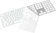 Masino Silicone Keyboard Cover Ultra Thin Keyboard Skin for Apple Magic Keyboard with Numeric Keypad A1843 MQ052LL/A Released in 2017 (US English Layout) -White