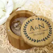 Personalised Wooden Ring Bearer Box Page Boy Flower Girl Wedding Gift Decoration