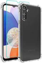 [Aozuoton] Samsung A14 5G Clear Case - Slim Soft TPU, Shockproof, Screen Protector