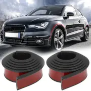 2pcs 4.5cm x 1.5m Car Wheel Mudguard Strip Extension Protector Decoration Black