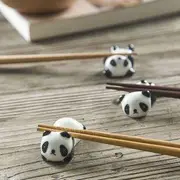 Panda/ Cat Chopsticks Rest (Set) 4pcs - Yellow Cat - One Size