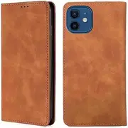[SHOYAO] Phone Cover Wallet Folio Case for Oppo A96 5G, Premium PU Leather Slim Fit Cover for A96 5G, Horizontal Viewing Stand, Skin Friendly, Light Brown