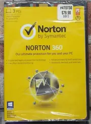 2013 Norton 360 for 3 PCs 1 Yr Windows XP, Vista, 7 & 8 with Key and 5GB cloud
