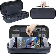 JDDWIN Hard Case Compatible with Playstation Portal,Carrying Case for PS Handheld Game Consoles,Portable Hard Bag for Travel and Storage,Shockproof.Non-Drop and Anti-Collision (Patterned Black)