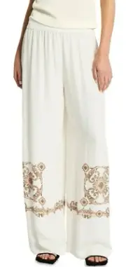 SASS BIDE-TILED PRINT PANTS AND TOP, SIZE-AU 8, RRP $710 FOR THE SET.