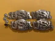 Lot of 4 USA Conchos with Screws 1 1/2” Wide