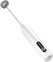 Milk Frother - Rechargeable Handheld Frother, Removable Kitchen Gadgets | Electric Foam Maker for Coffee, Baking, Home, Restaurants, Coffee Shops, Efficient and Easy-to-Clean