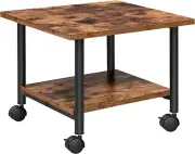 HOOBRO Printer Stand, 2-Tier Industrial under Desk Printer Cart with Shelf, Mobi