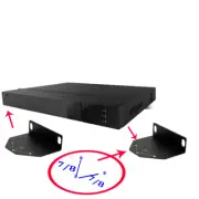 Big case BRACKET-1.5U Rack mount bracket for DVR system, 1 Pair, Grey Color