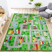 Yincimar Kids Carpet Playmat Car Play Rug City Life Traffic Road Kids Rug 5' x 6'6" Large Children Educational & Game Area Rug for Toddler Boys Bedroom Playroom Classroom