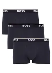 Boss Stretch-cotton Boxer Trunks - set of Three - Blue - Xxl XXL