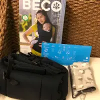 在飛比找蝦皮購物優惠-BECO 雙子星揹巾-有機黑(新生兒可用/單人好操作)嬰兒背