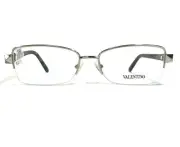 Valentino V2123 713 Eyeglasses Frames Red Tortoise Silver Half Rim 53-16-135