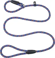 1cm Diameter Dog Whisperer, 135cm/53 Long, Nylon Rope Lead Style Collar Leash for Slip Training (Blue)