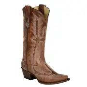 Corral Women's Picasso Cognac Cowgirl Boot Snip Toe Cognac G1923